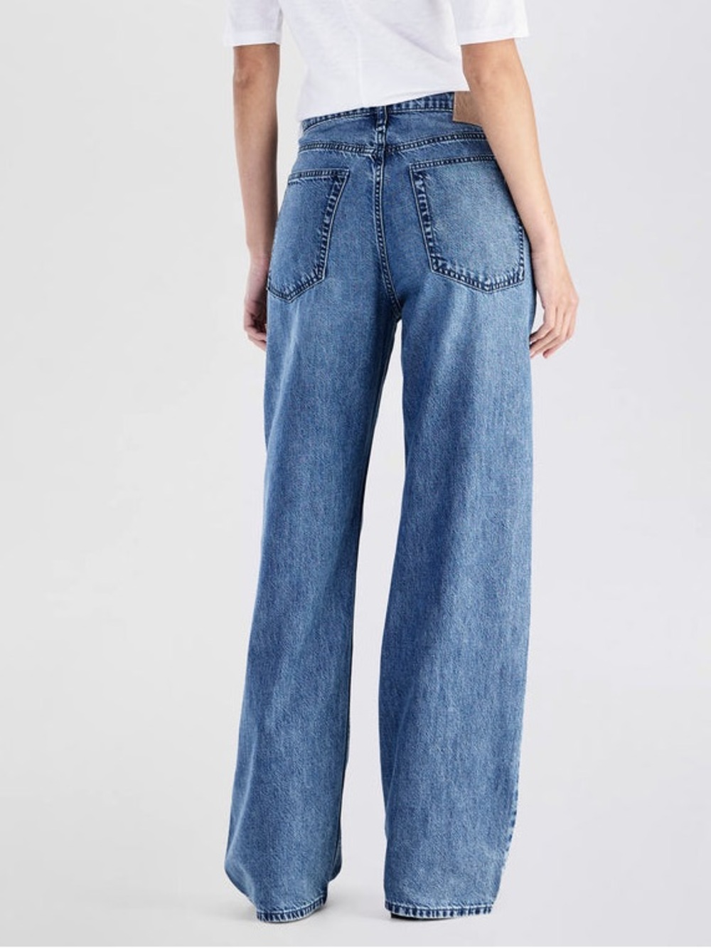 Rag & Bone Featherweight Logan Mid Rise Wide-Leg Jeans 28 - Picture 2 of 9